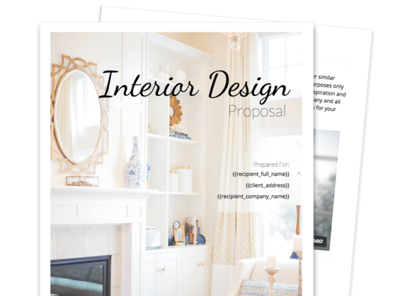 Down Interior Design Proposal Template 1 