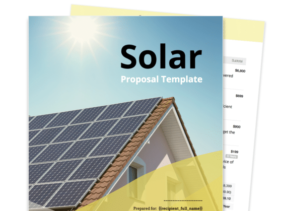 Solar Proposal Template Proposable