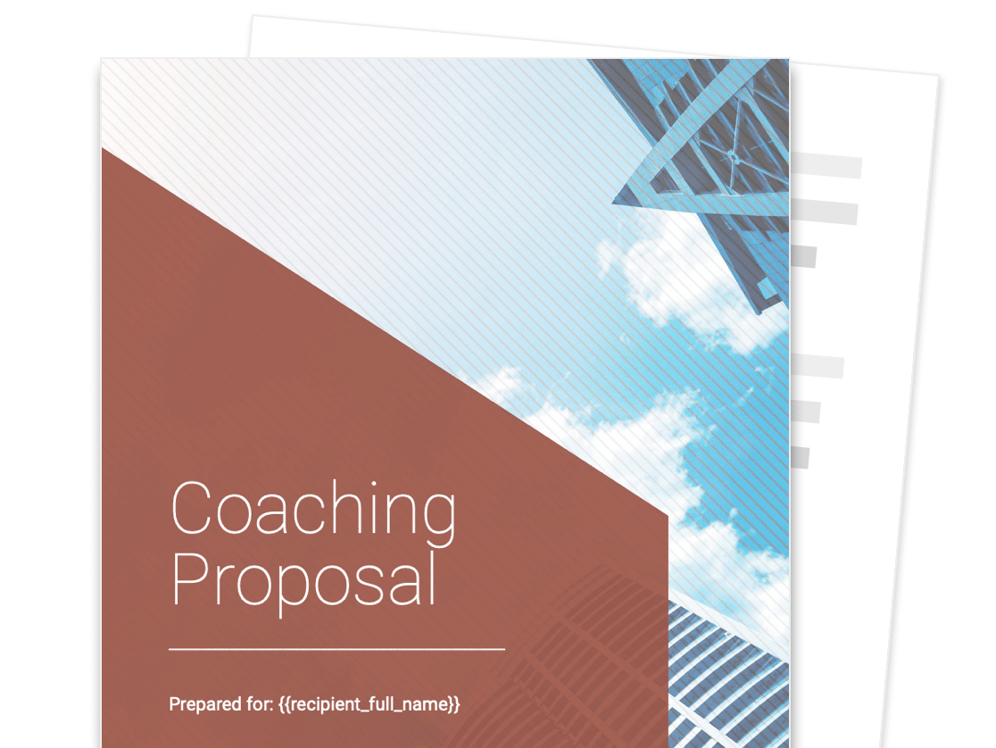 Coaching Proposal Template Free Sample Proposable