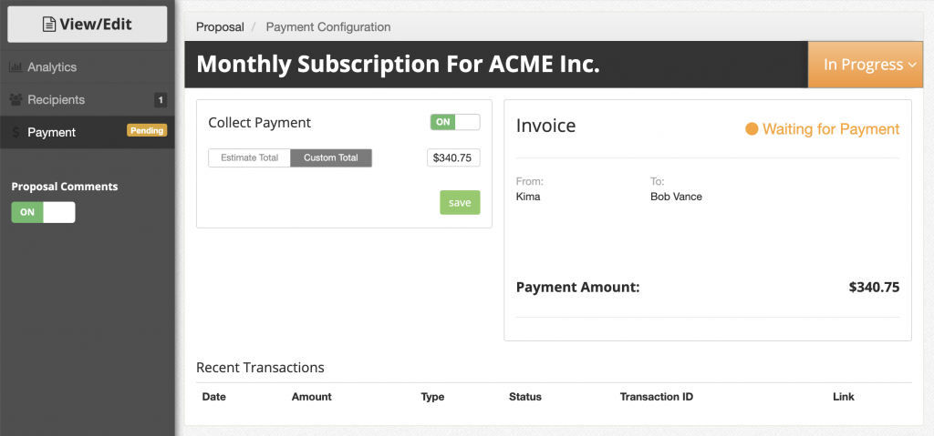 Proposals & Estimates Coming Soon To Payments!