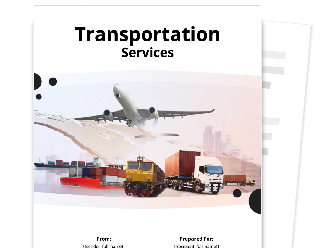 Transportation Proposal Template [Free Sample] Proposable