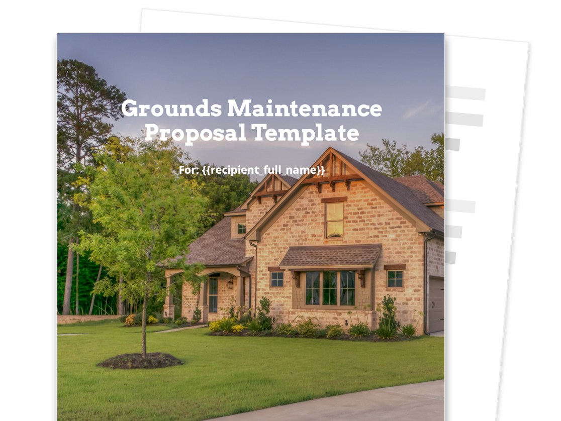 Grounds Maintenance Proposal Template, Landscape Bid Proposal Template Free