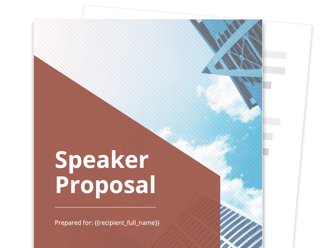 Speaker Proposal Template [Free Sample] Proposable